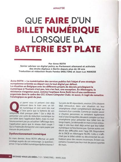 Abfotografierte Zeitschriftenseite mit dem verlinkten Text